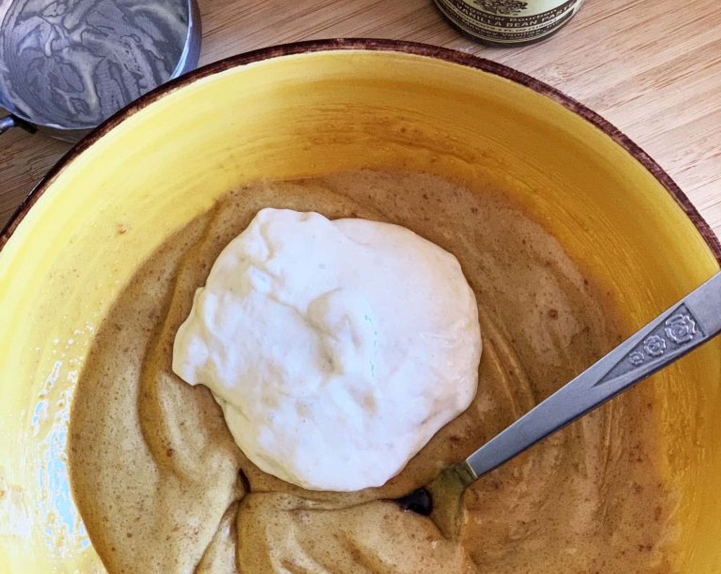 step 2 Stir in the Sourdough Starter (1/2 cup) and Vanilla Bean Paste (1/4 tsp).