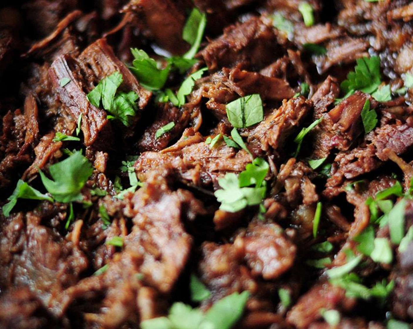 step 5 Transfer beef to a shallow container and shred the beef with two forks.