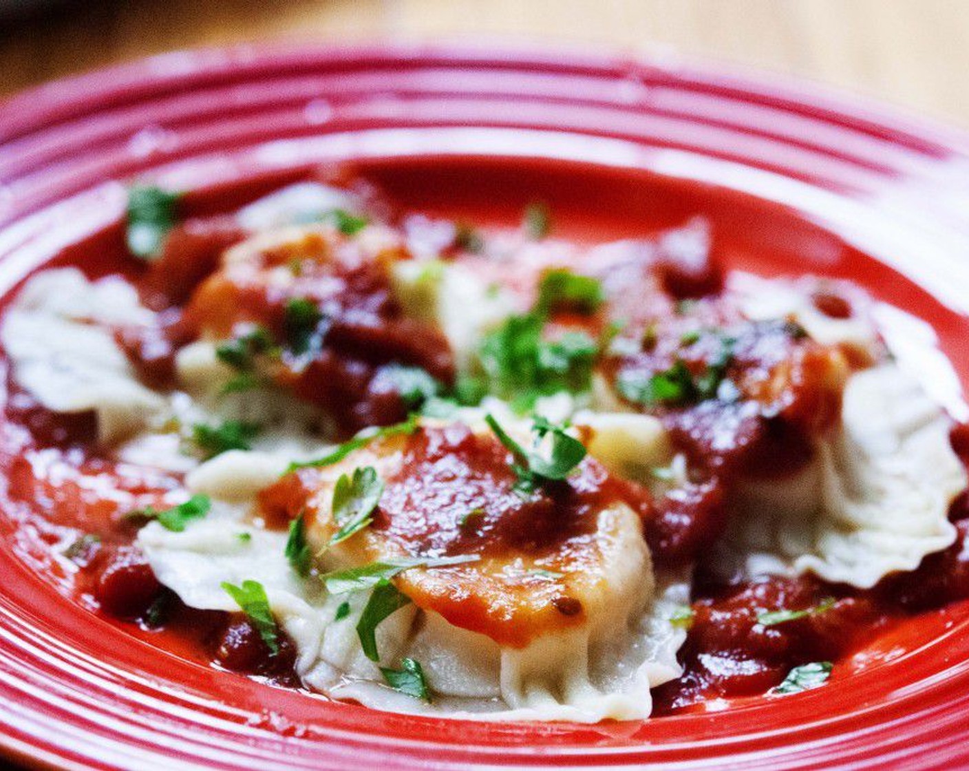 step 8 Drain and dress them with Tomato Sauce (to taste). Sprinkle the top with Fresh Parsley (1 Tbsp) and more cheese.