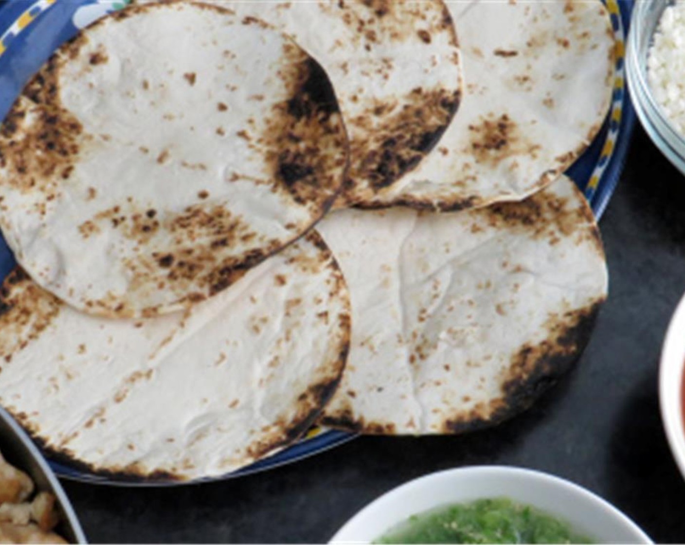 step 11 Warm Flour Tortillas (to taste) in the oven by wrapping them in aluminum foil.