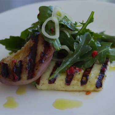Grilled Peach and Haloumi Salad Recipe | SideChef