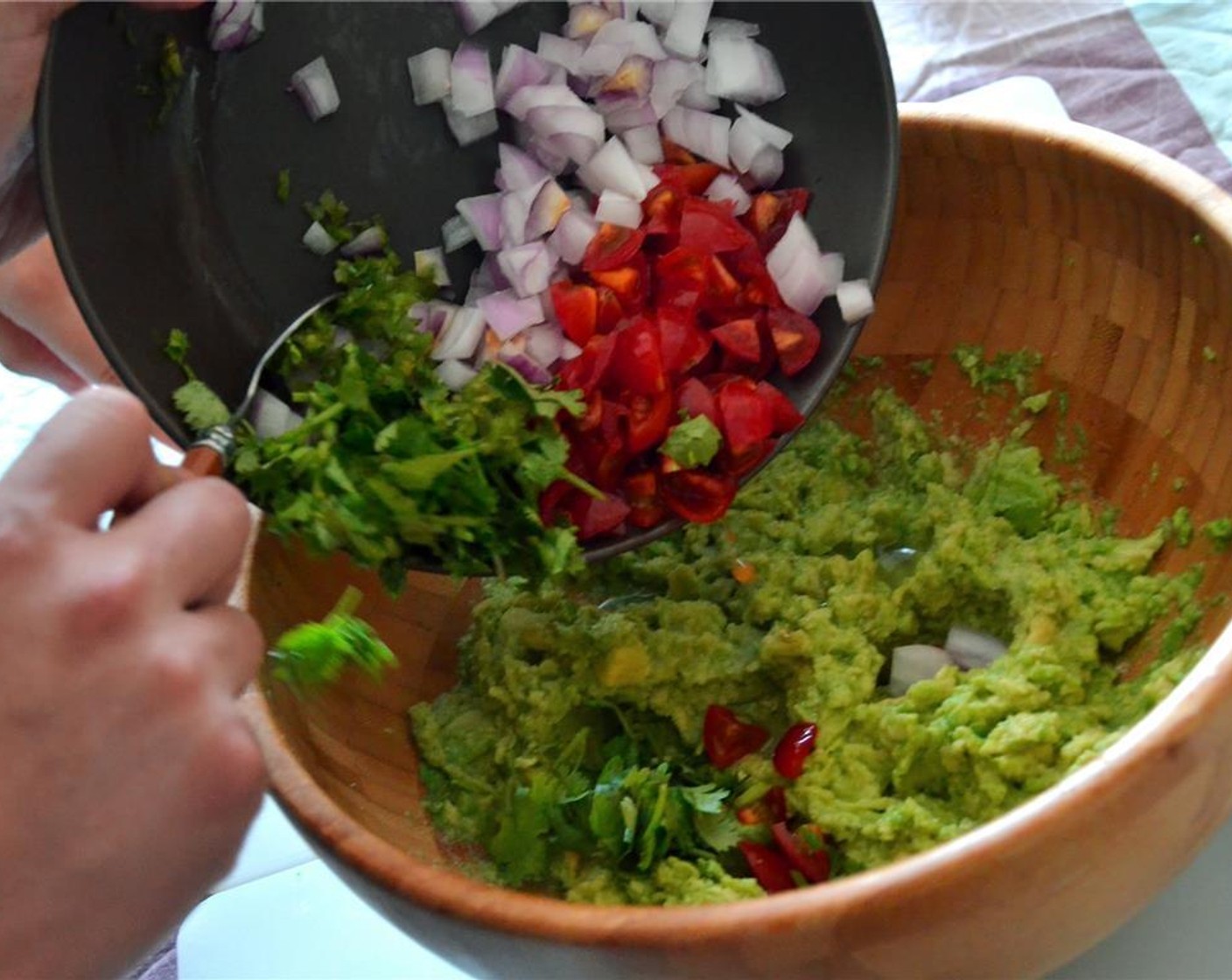 step 10 Pour in all the ingredients prepared earlier, mix all together thoroughly.