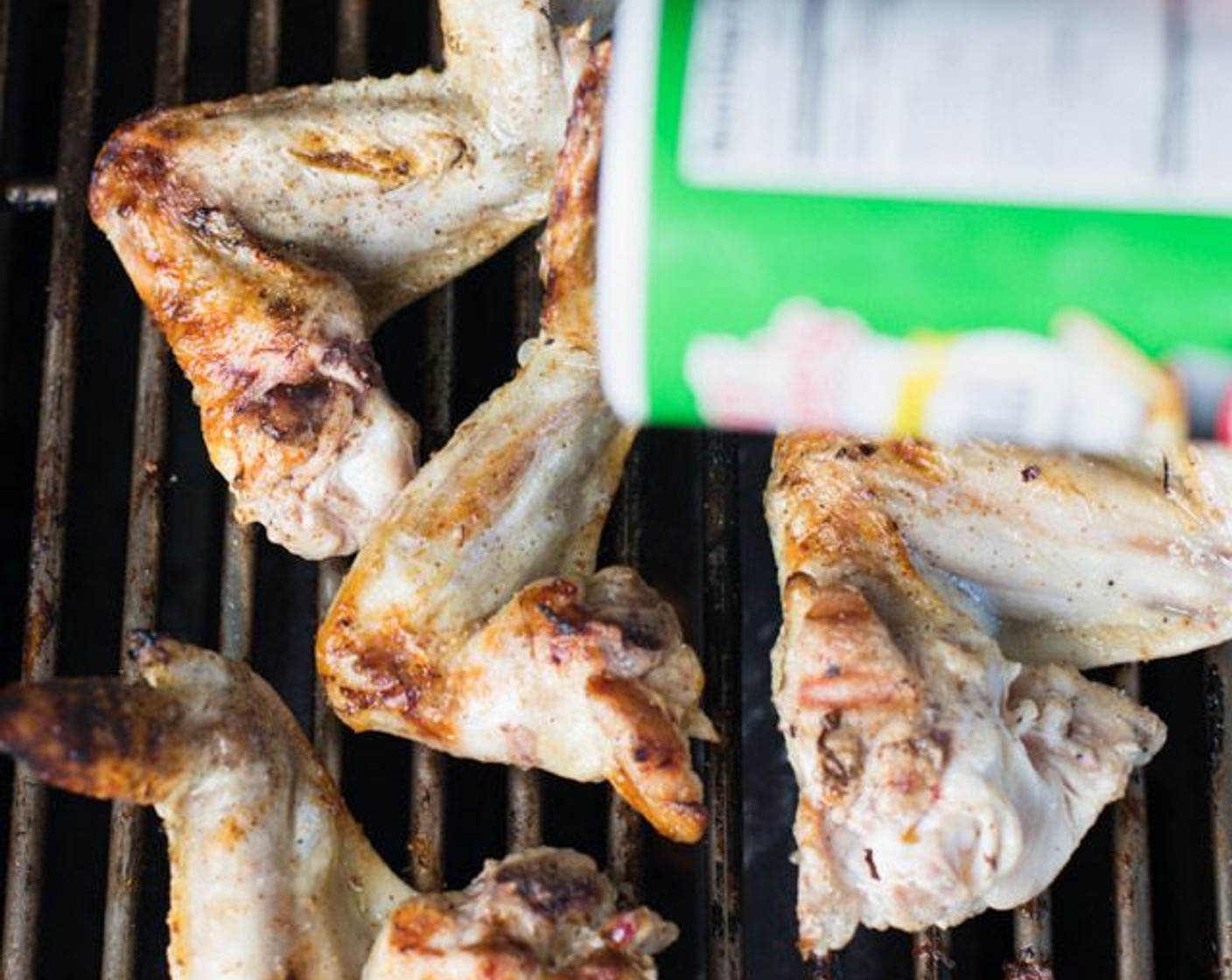 step 3 Lay wings on the grill and liberally sprinkle Creole Seasoning (1/2 Tbsp) on the side facing up of the wings. Grill the wings for 10 minutes before flipping.