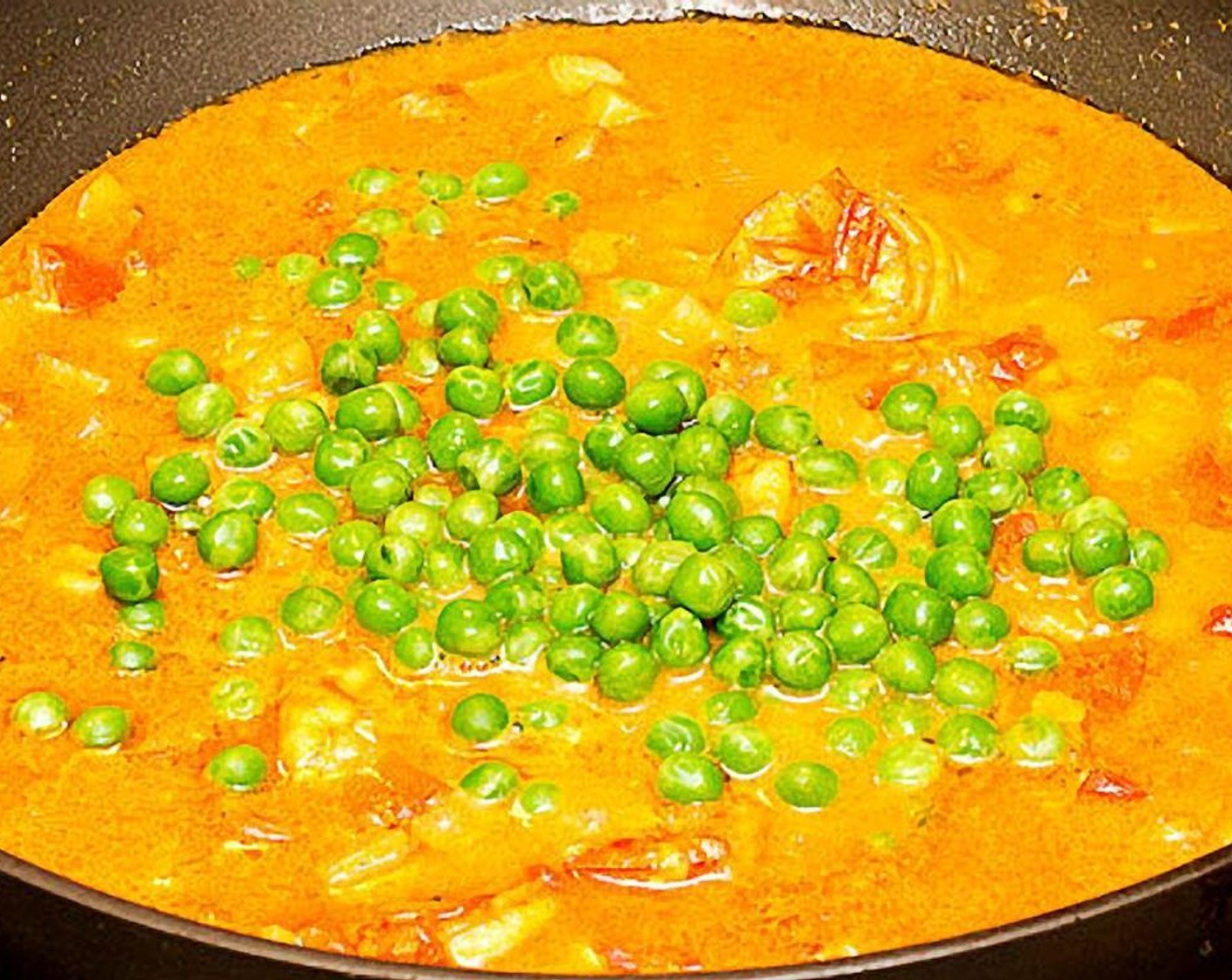 step 5 Add Frozen Green Peas (3/4 cup) and cook for a few more minutes.