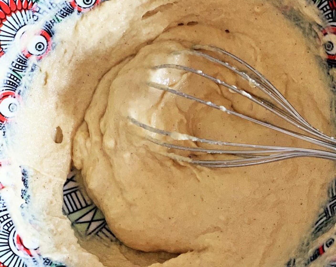 step 2 Add in the Almond Flour (3/4 cup), Coconut Sugar (1/2 Tbsp), Xanthan Gum (1/2 tsp), Ground Cinnamon (1 dash), and stir until a creamy batter forms.