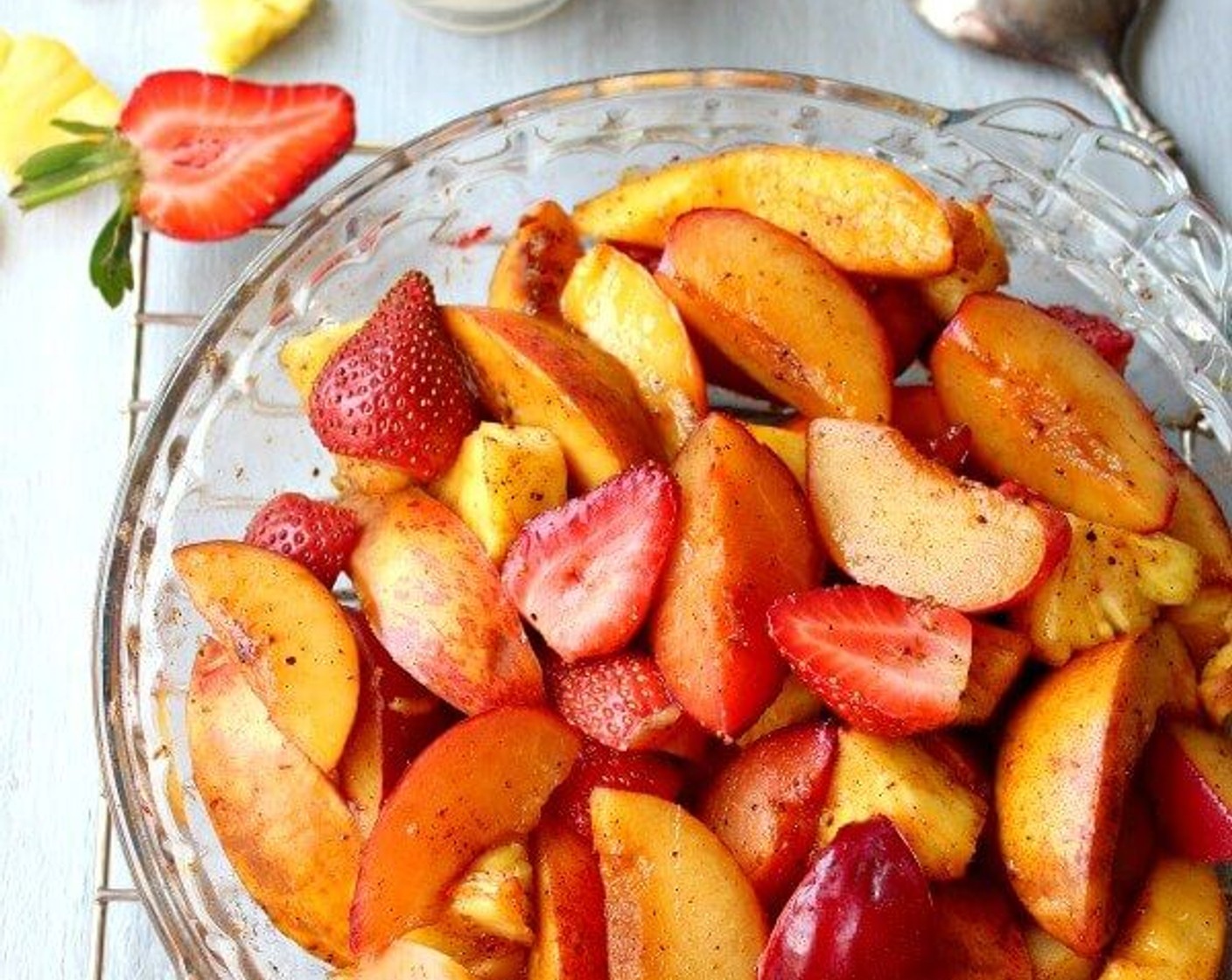 Honey Vanilla Nutmeg Summer Fruit Bake