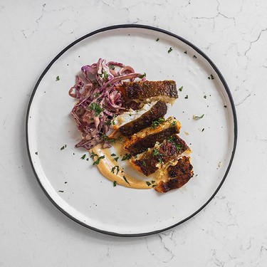 Blackened Swordfish with Sriracha Slaw Recipe | SideChef