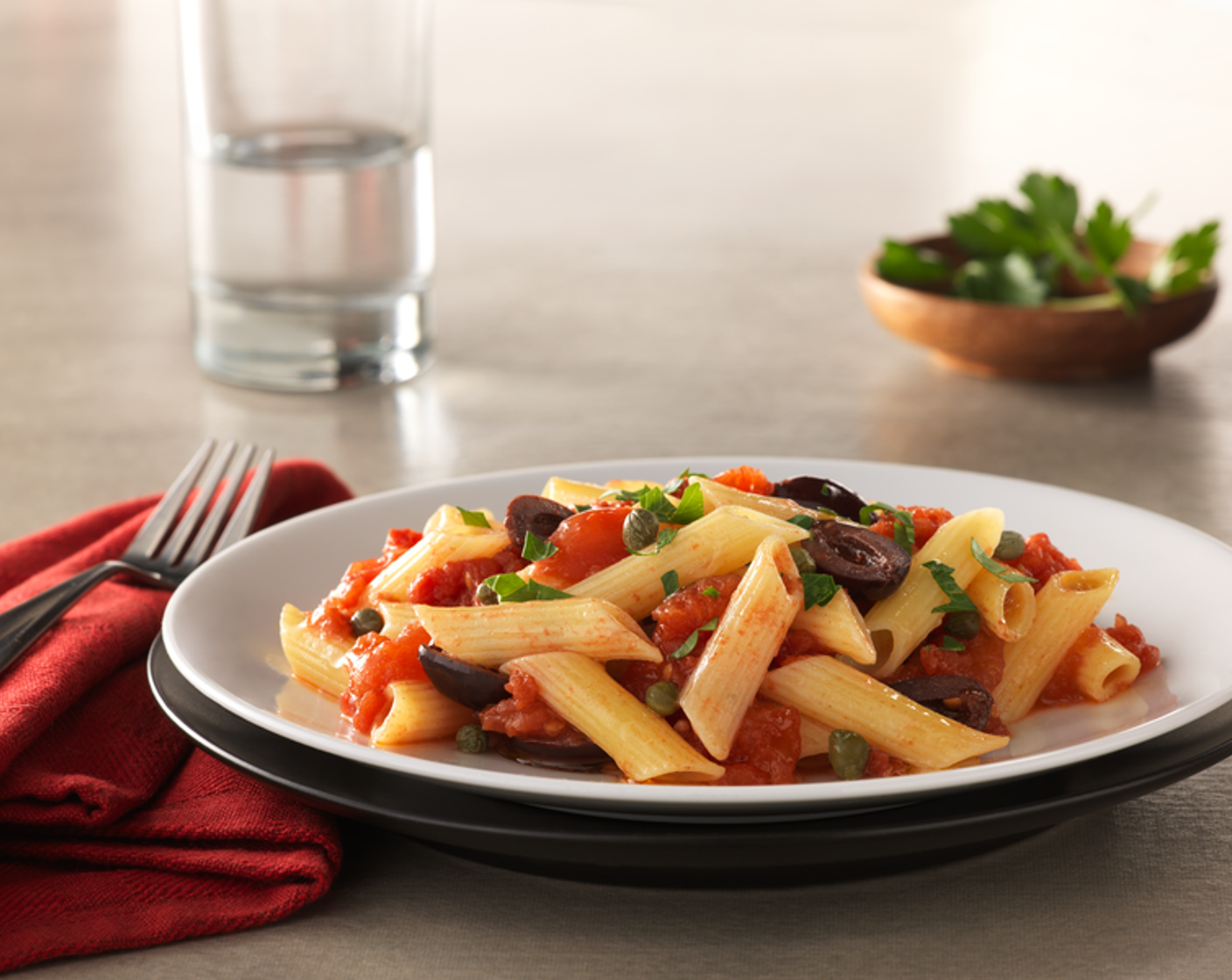 step 5 Drain pasta and dress with the sauce and a sprinkle of Fresh Parsley (1 Tbsp).