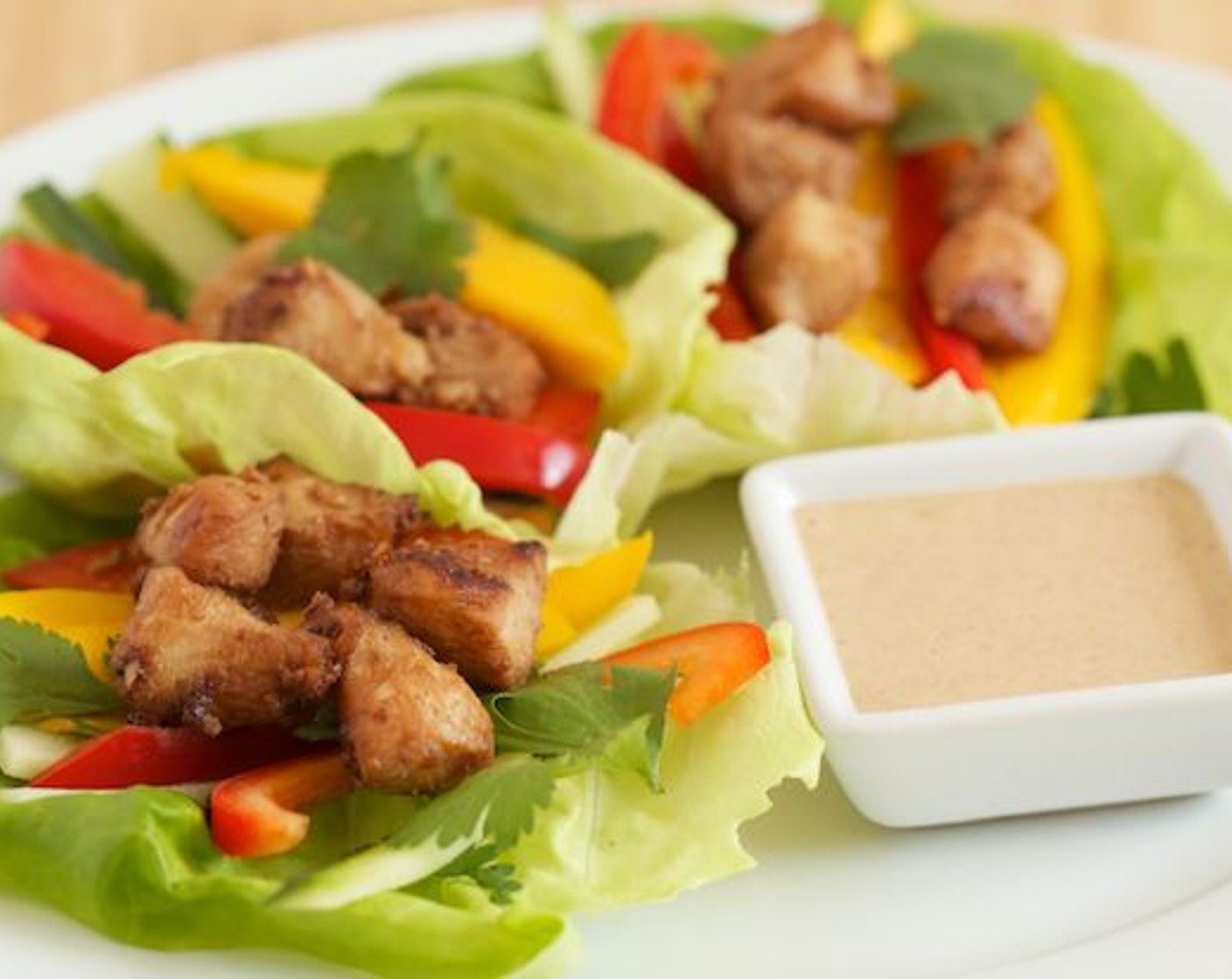 Satay Chicken Lettuce Wraps