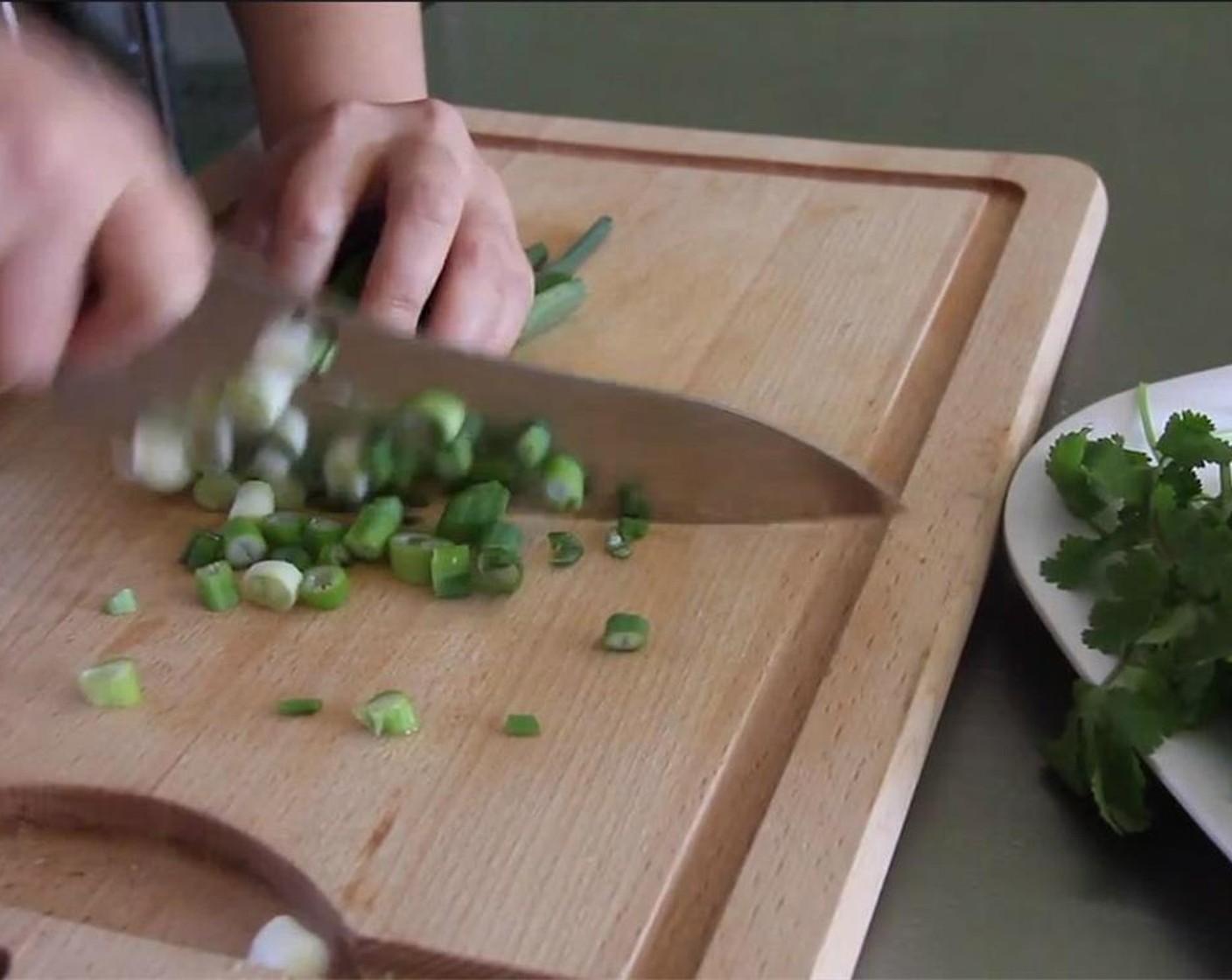 step 5 Chop up the Scallion (1/2 cup).