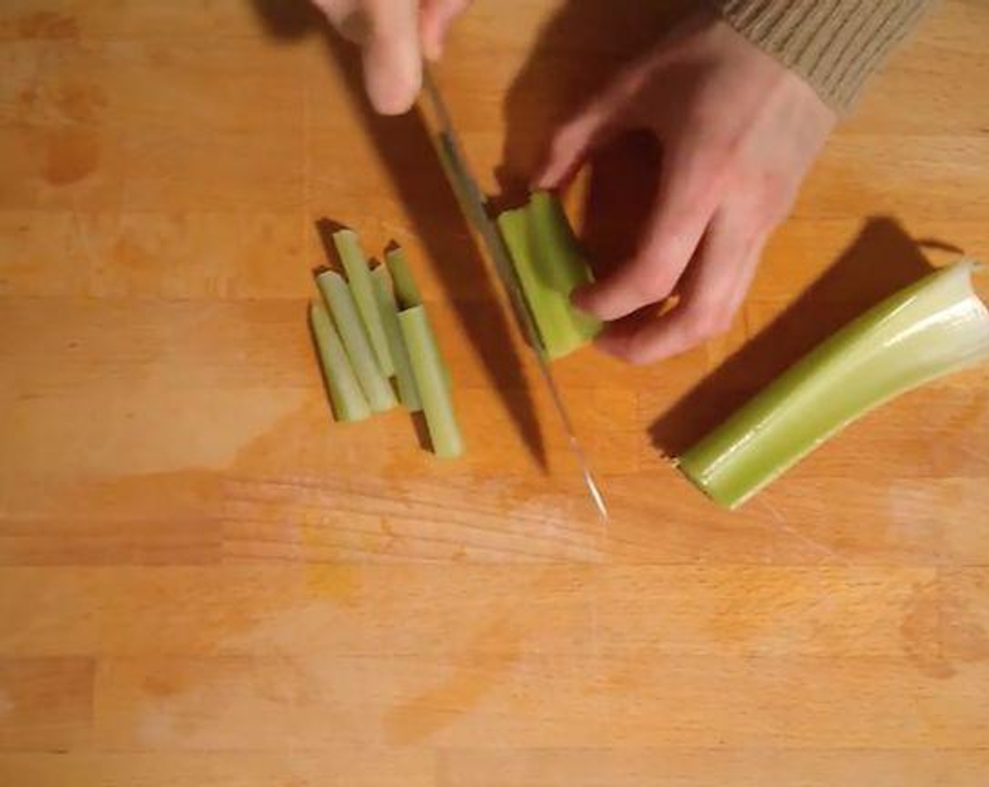 step 5 Julienne the Celery (2/3 cup).