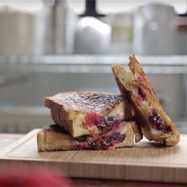 Raspberry & Dark Chocolate Grilled Cheese Recipe | SideChef