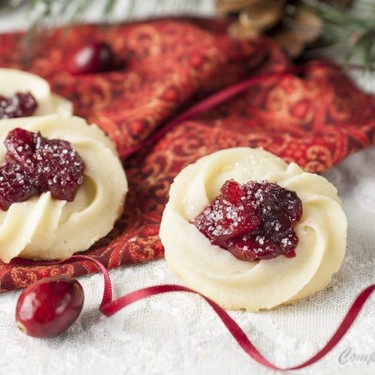 Roasted Cranberry Whipped Shortbread Recipe | SideChef