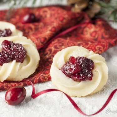 Roasted Cranberry Whipped Shortbread Recipe | SideChef