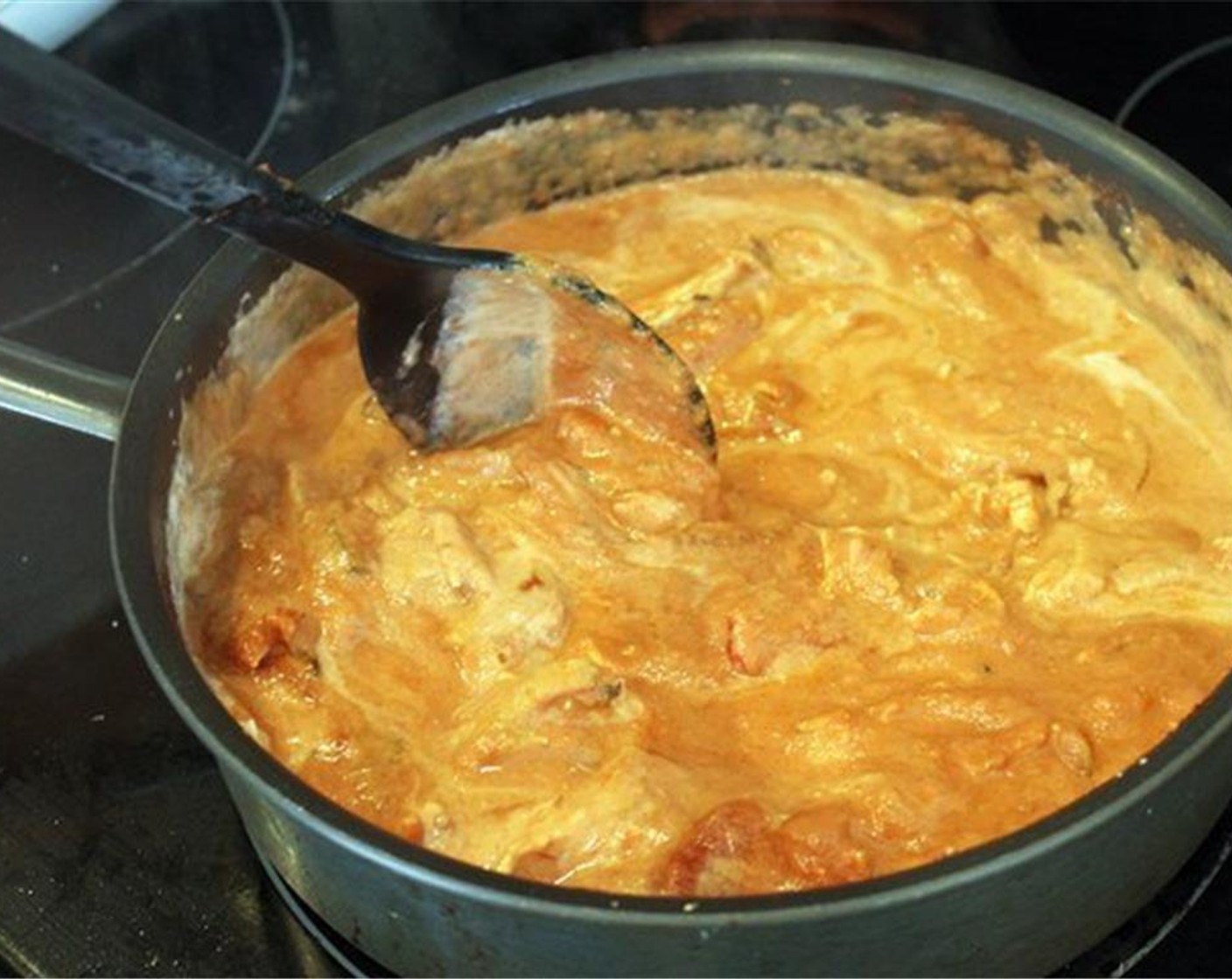 step 20 Stir in the cream and taste. Season with salt and pepper. If you'd like, add a little cayenne pepper for extra spice. Let simmer for about 20 minutes.