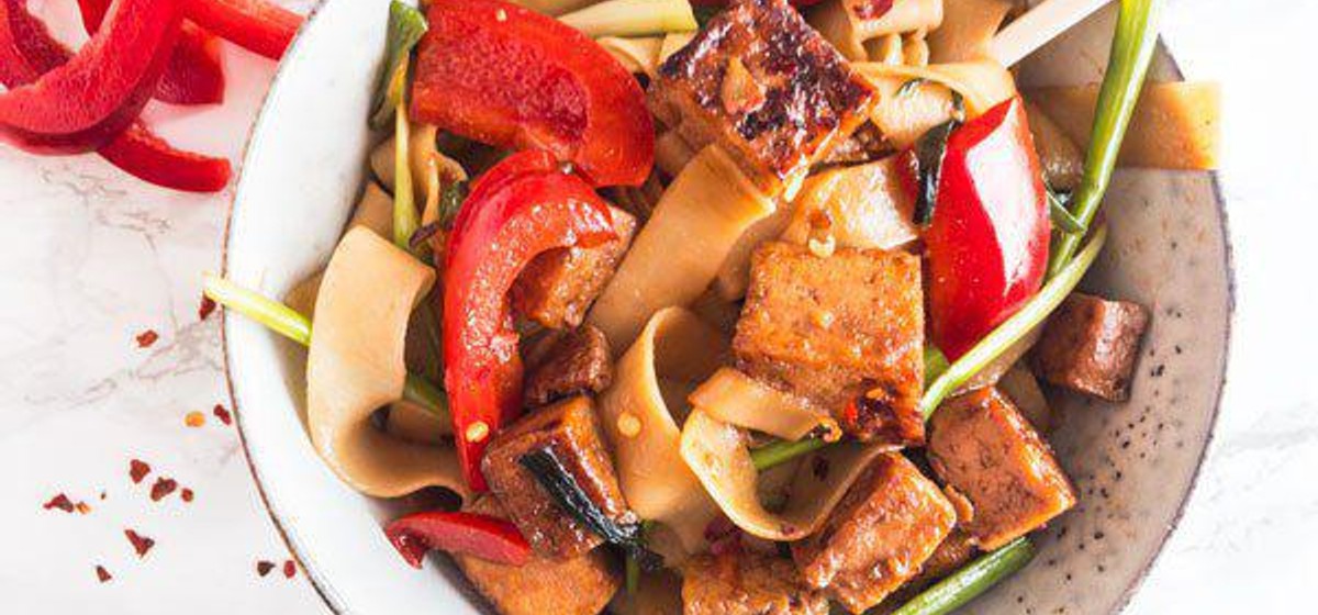 Vegan Sweet Garlic Tofu Drunken Noodles Recipe SideChef