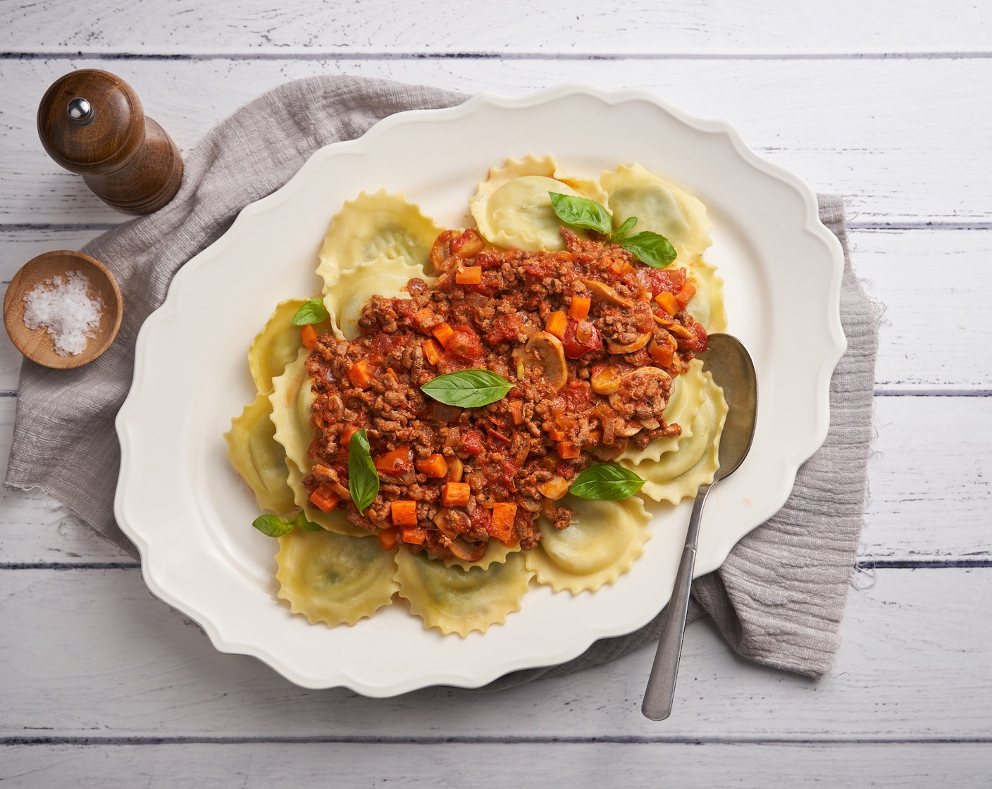 step 6 Serve sauce over cooked ravioli with Fresh Basil Leaf (1 Tbsp) on top if desired.