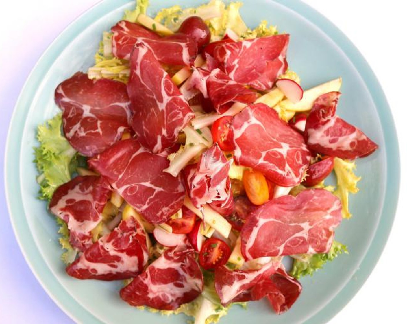 step 5 Top salad with Capocollo (4 oz).