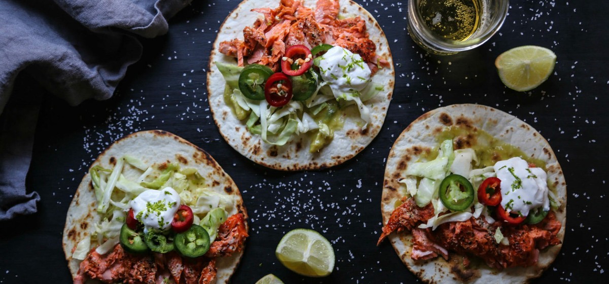 Cuban Spiced Sockeye Tacos with Lime Crema Recipe | SideChef