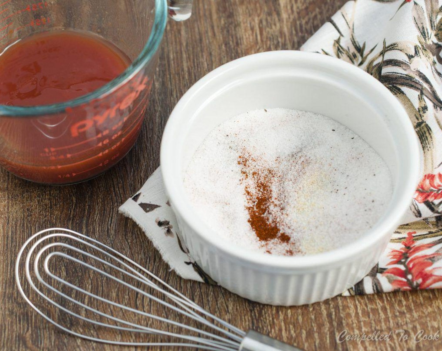 step 1 Add Vegetable Oil (1/2 cup), Ketchup (4 Tbsp), Red Wine Vinegar (4 Tbsp), Granulated Sugar (4 Tbsp), Worcestershire Sauce (2 tsp), Simply Organic Onion Powder (1/2 tsp), Paprika (1/2 tsp), Salt (1/8 tsp), and Ground Black Pepper (1/8 tsp) to a medium bowl and whisk until smooth.