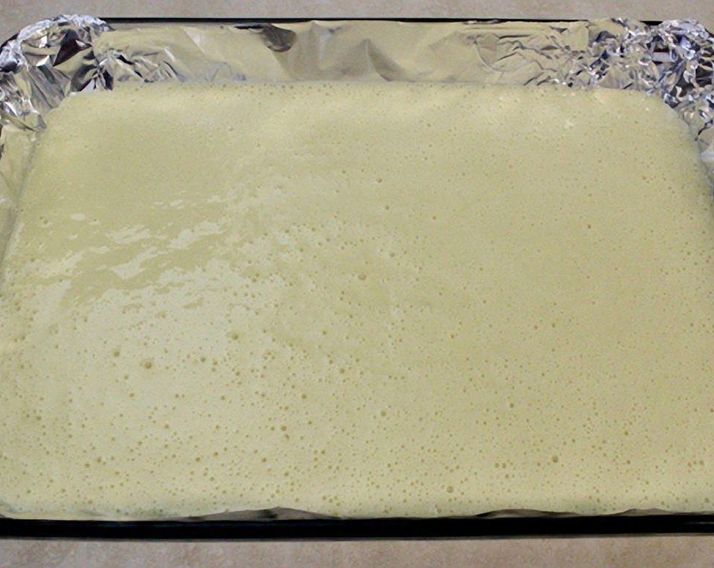 step 5 Pour into prepared baking dish.