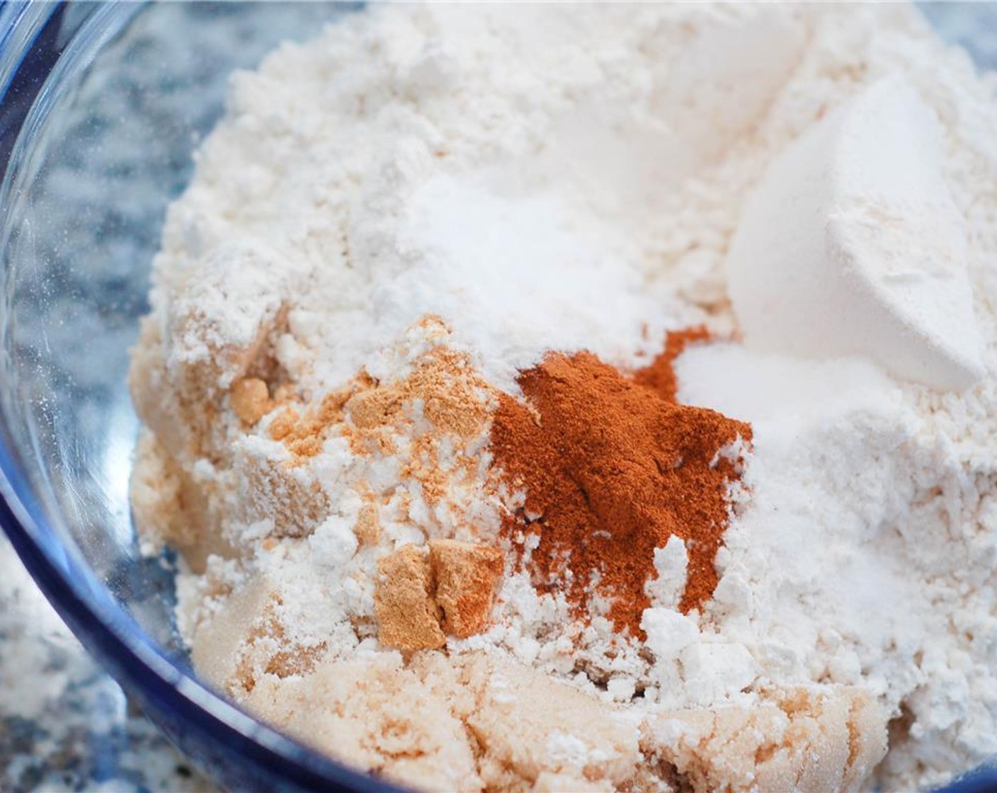 step 2 In a medium bowl, combine the Brown Sugar (2/3 cup), All-Purpose Flour (1 2/3 cups), Ground Cinnamon (3/4 tsp), Fresh Ginger (1/4 tsp), Baking Soda (1 tsp), and Salt (1/2 tsp).