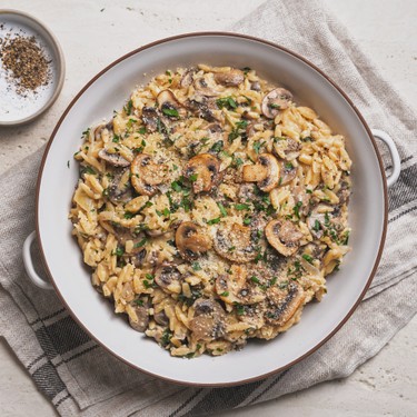 One Pot Creamy Orzo with Mixed Mushrooms Recipe | SideChef