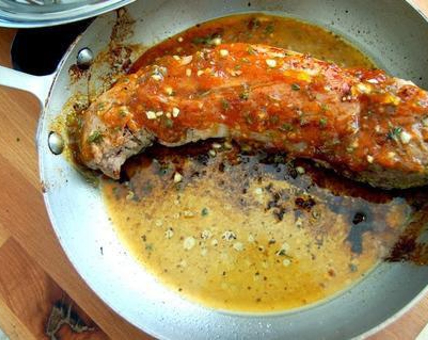 step 5 After you remove the pan from the oven, let the meat sit for at least 5 minutes before slicing. Any vegetable you have on hand is great roasted alongside the pork in the hot oven making this meal super quick.