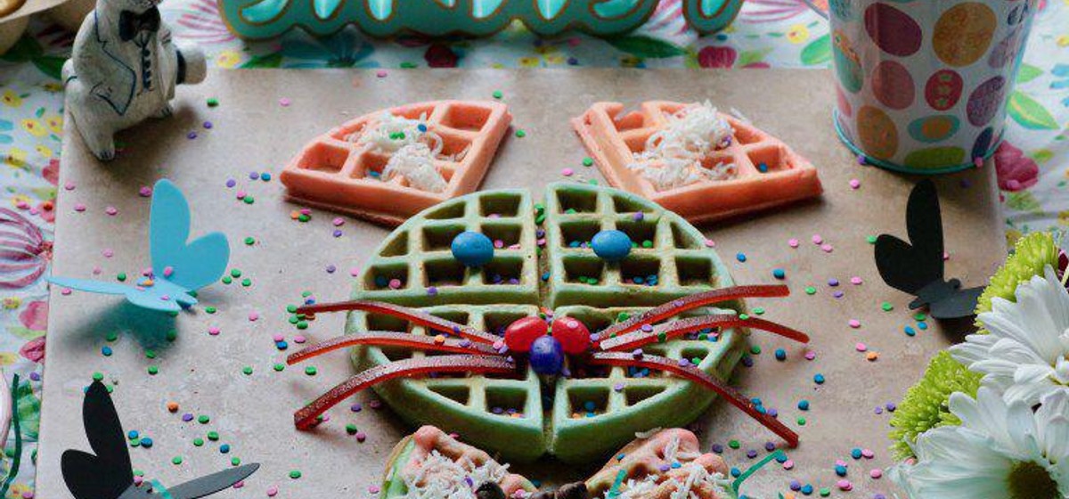 Vegan Easter Bunny Waffles Recipe