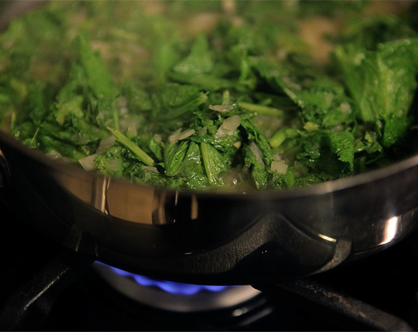 step 4 Cook until kale is wilted and tender, about 5-10 min.