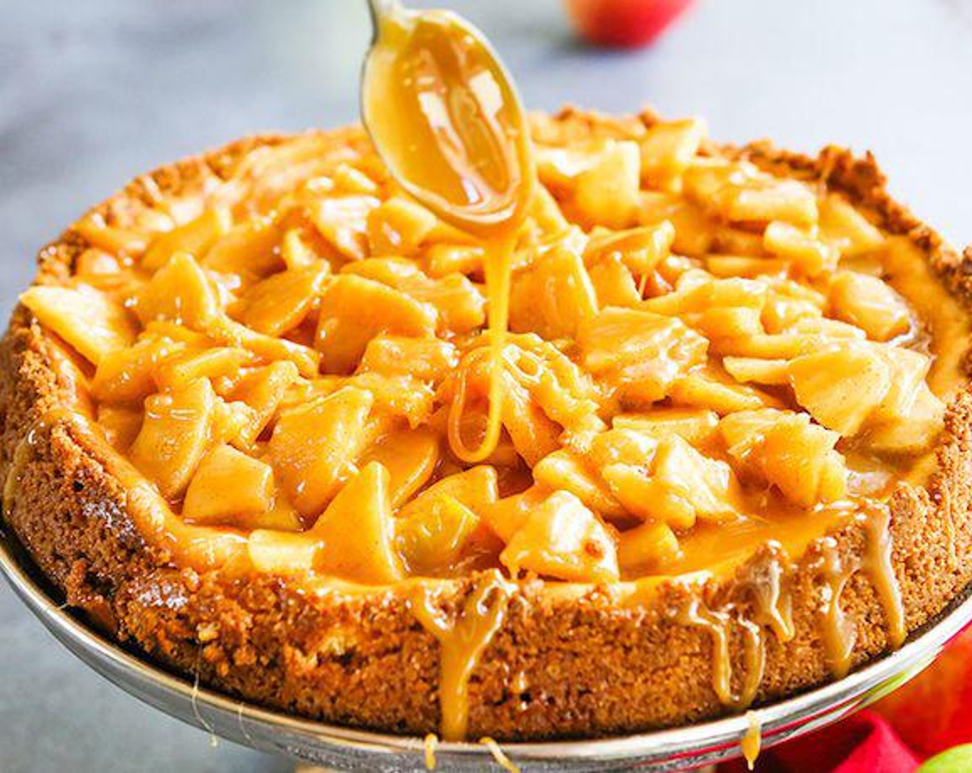 Salted Caramel Apple Cheesecake