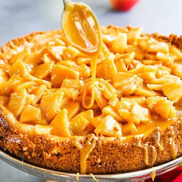 Salted Caramel Apple Cheesecake Recipe | SideChef
