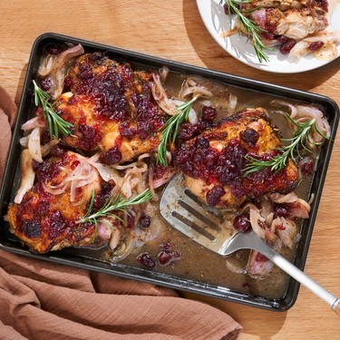Baked Chicken Thighs in Cranberry Balsamic Marinade Recipe | SideChef