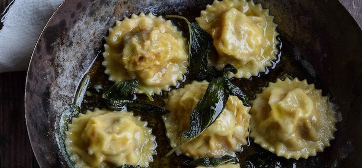 Roasted Pumpkin Ravioli with Sage Recipe | SideChef
