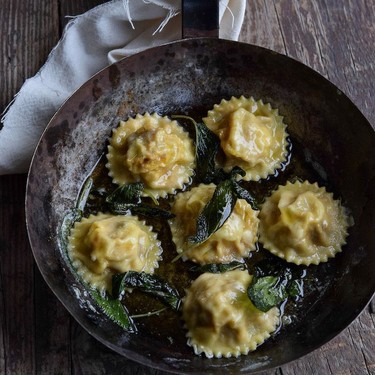 Roasted Pumpkin Ravioli with Sage Recipe | SideChef
