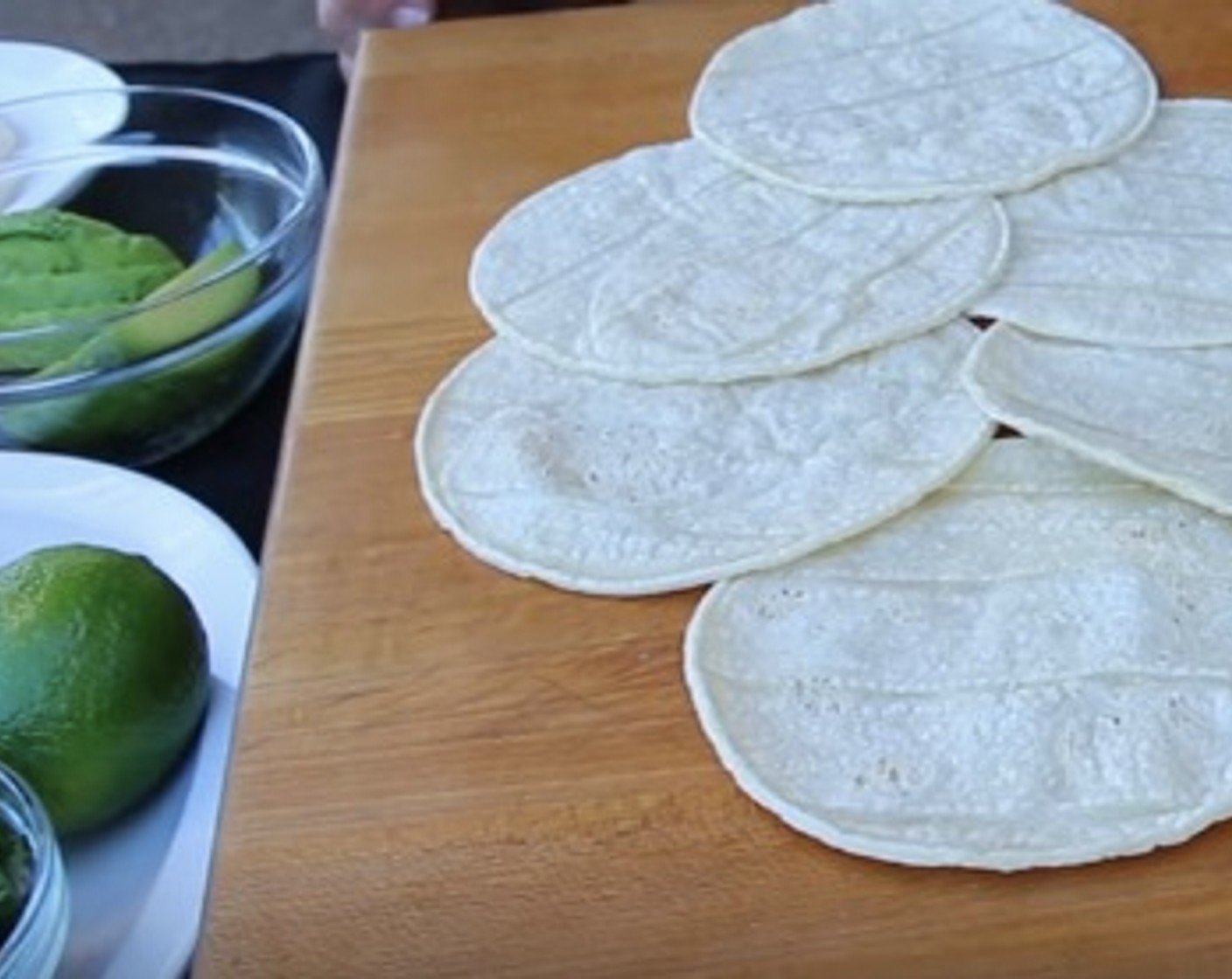 step 11 For the tacos, warm White Corn Tortilla (1 pckg) on the grill or oven.
