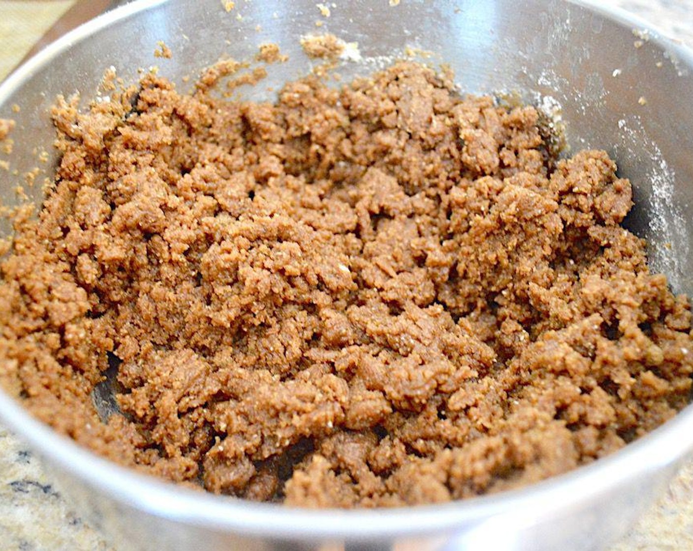step 2 Combine Almond Butter (1 cup), Dark Brown Sugar (1 cup), Egg (1), Coconut Flour (2 Tbsp), Coconut Extract (1 tsp), and Ground Cinnamon (1/2 tsp) in a large mixing bowl and use a hand mixer to beat it together thoroughly into a dough.
