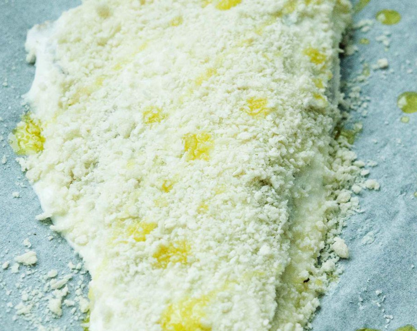 step 4 Top it off with Breadcrumbs (1/2 cup) and drizzle some Extra-Virgin Olive Oil (2 Tbsp).