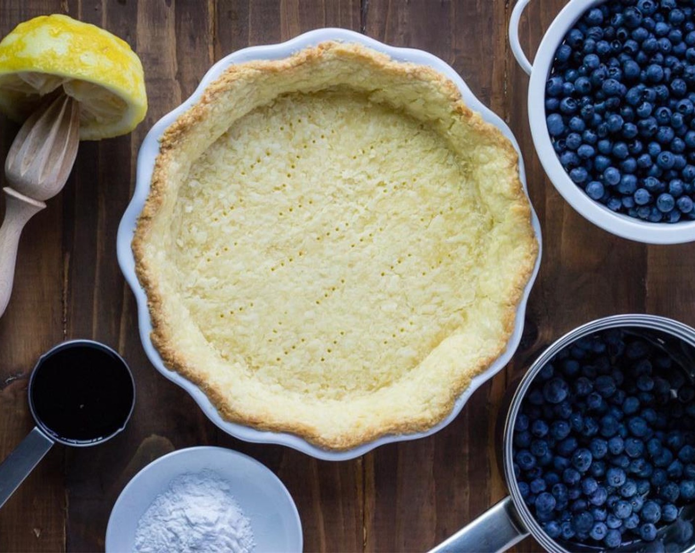 step 1 Separate Fresh Blueberries (4 1/3 cups) as follows: 3 cups into a medium bowl, 1 cup into a medium saucepan, and 1/3 cup reserved for garnish.
