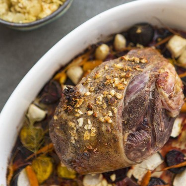 Garlic-Crusted Roast Leg of Lamb Recipe | SideChef