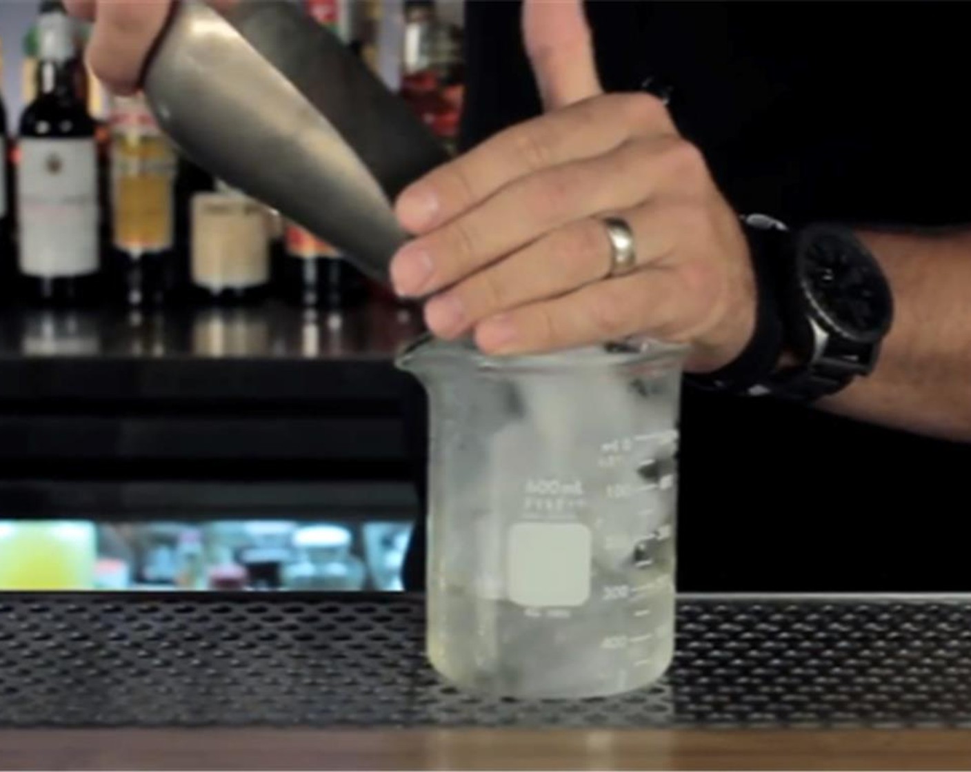 step 1 Combine VEEV® Spirit (2 fl oz), MARTINI Bianco (1 fl oz), and Orange Bitters (1 dash), into a cocktail mixing glass with ice. Fill a coupe glass with Ice (as needed) and set it aside.