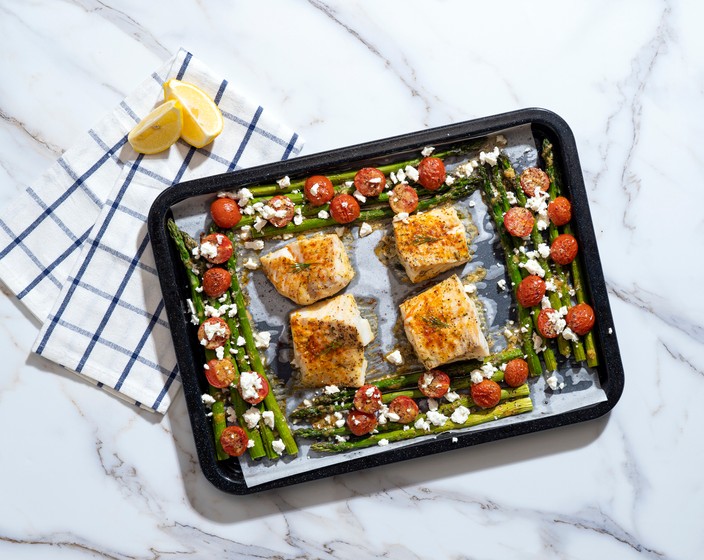 Sheet-Pan Roasted Cod with Spring Vegetables Recipe | SideChef