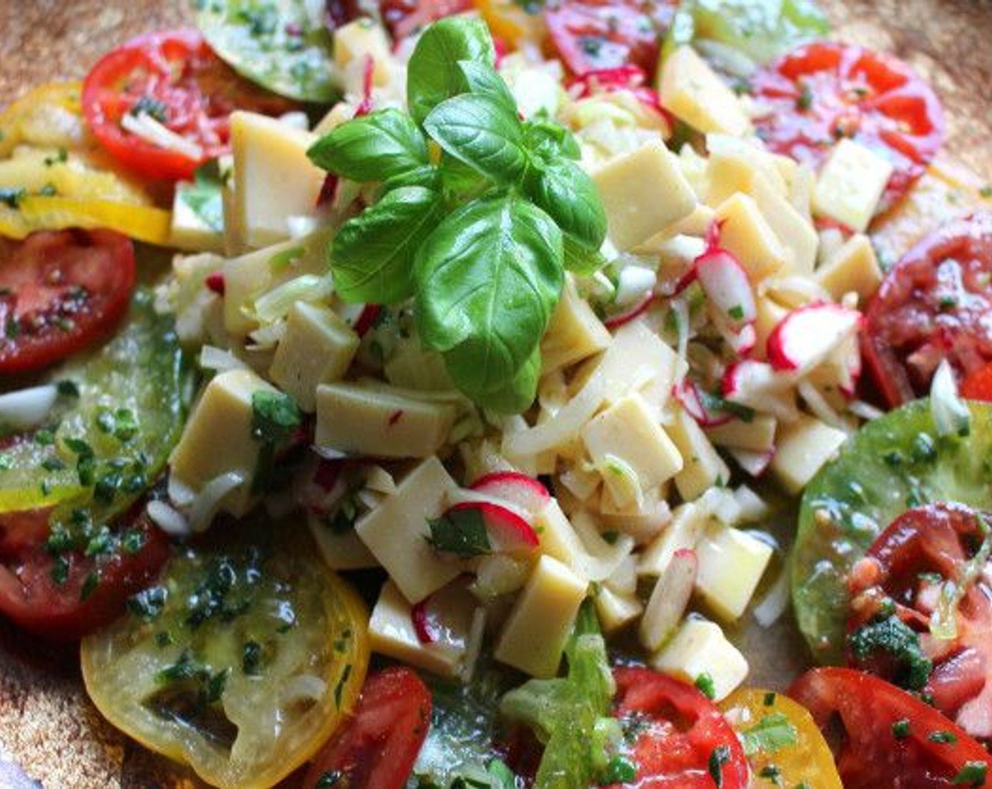 step 3 Top with the cheese salad and serve.