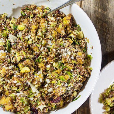 Roasted Brussels Sprout with Acorn Squash and Quinoa Recipe | SideChef
