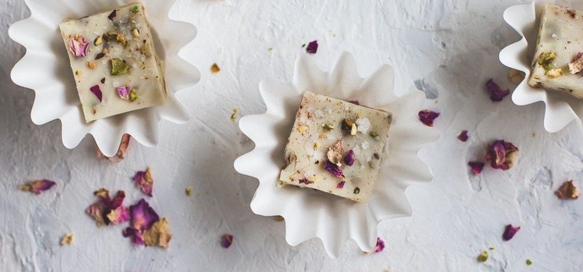 Pistachio Rose White Chocolate Fudge Recipe | SideChef