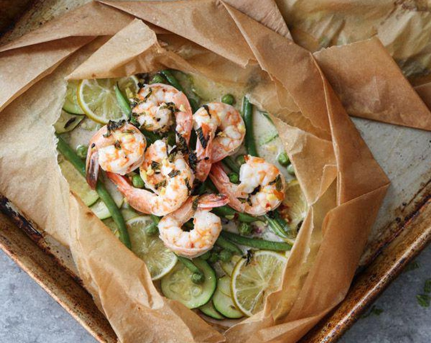 Coconut Lime Shrimp Packets with Veggies