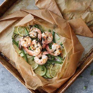 Coconut Lime Shrimp Packets with Veggies Recipe | SideChef