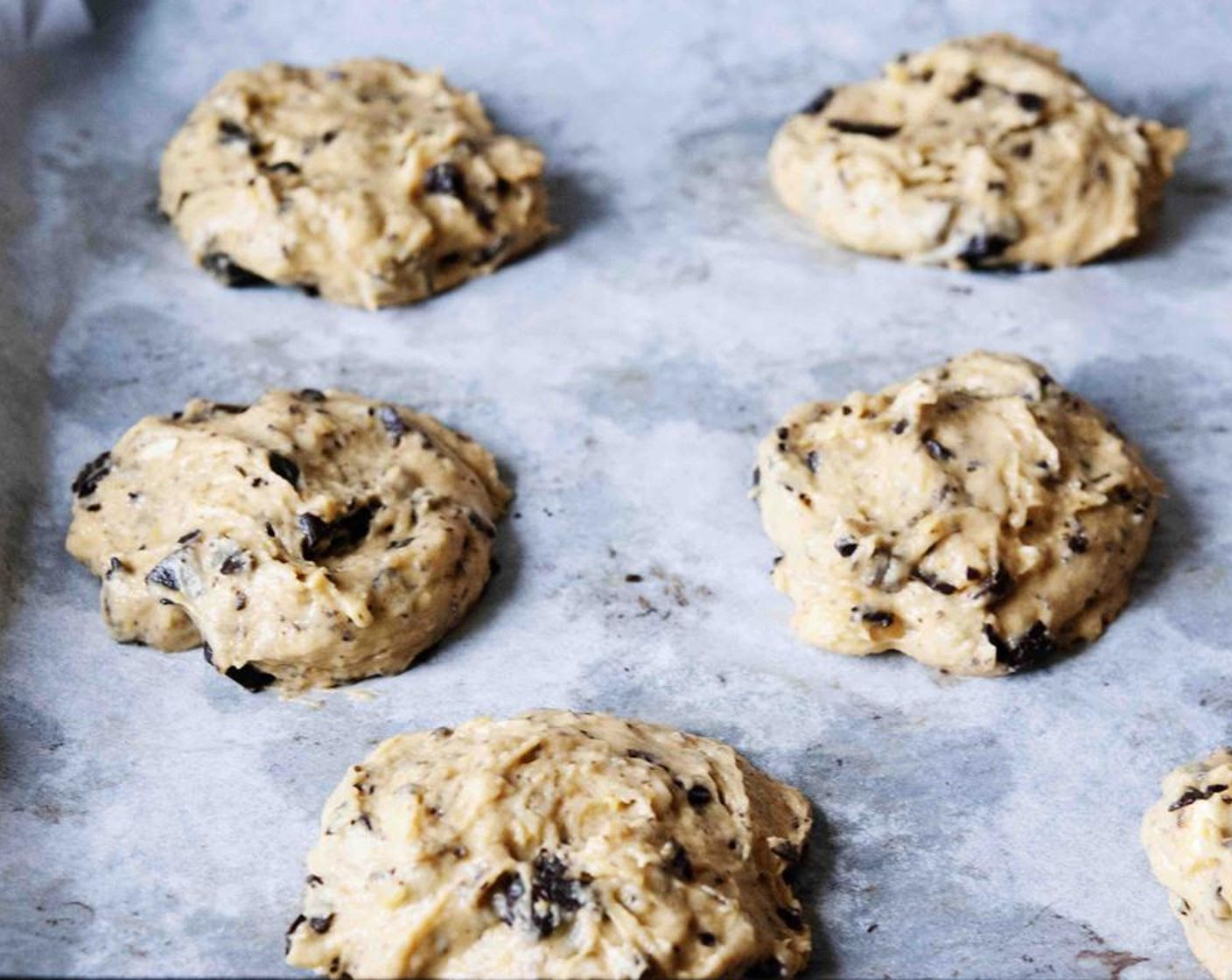 step 5 Drop tablespoon of dough onto parchment paper.