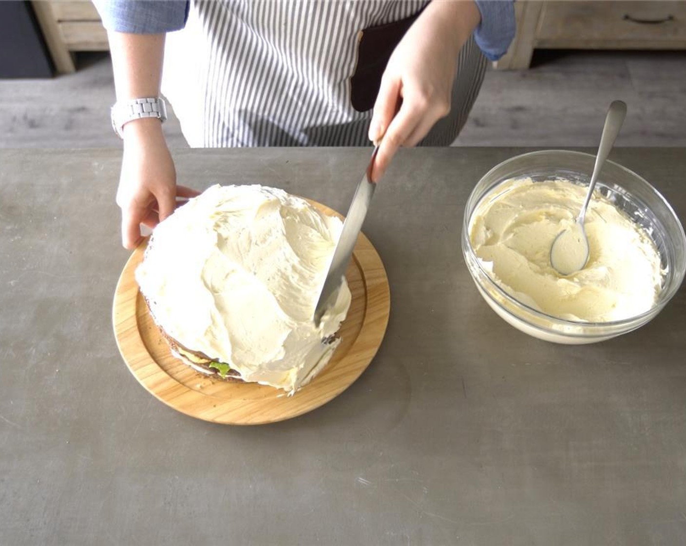 step 13 Frost with as much Whipped Cream Cheese (2 cups) and make sure to cover liberally.