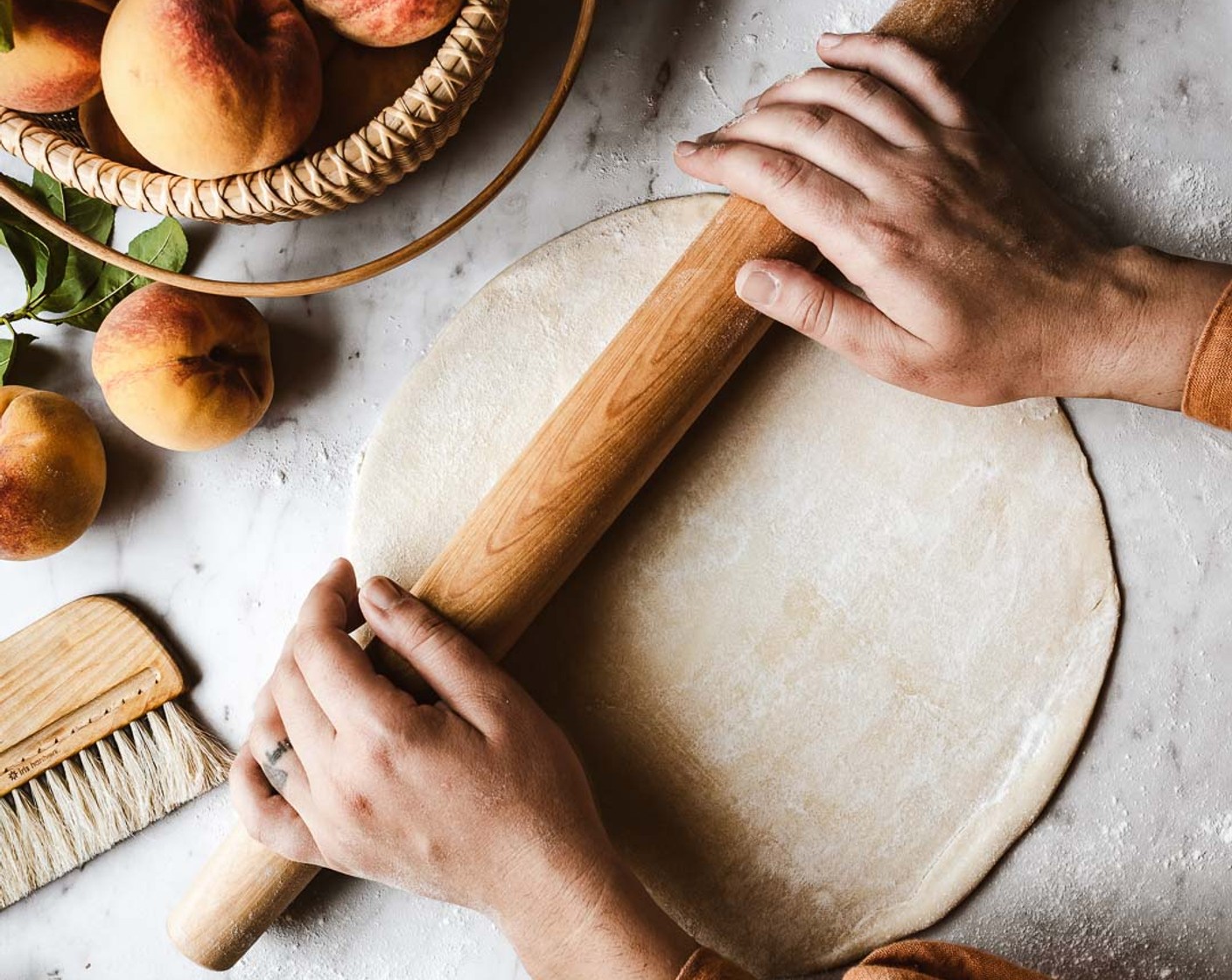 step 6 Roll the Puff Pastry (1 sheet) out on a lightly floured surface, so that it measures a 12×12-inch square or cut it into a 10-inch circle.